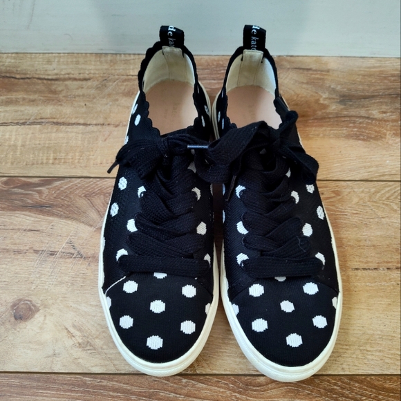 kate spade Shoes - kate spade Black and White Polka Dot Lace-Up Sneakers